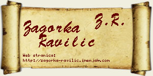 Zagorka Ravilić vizit kartica